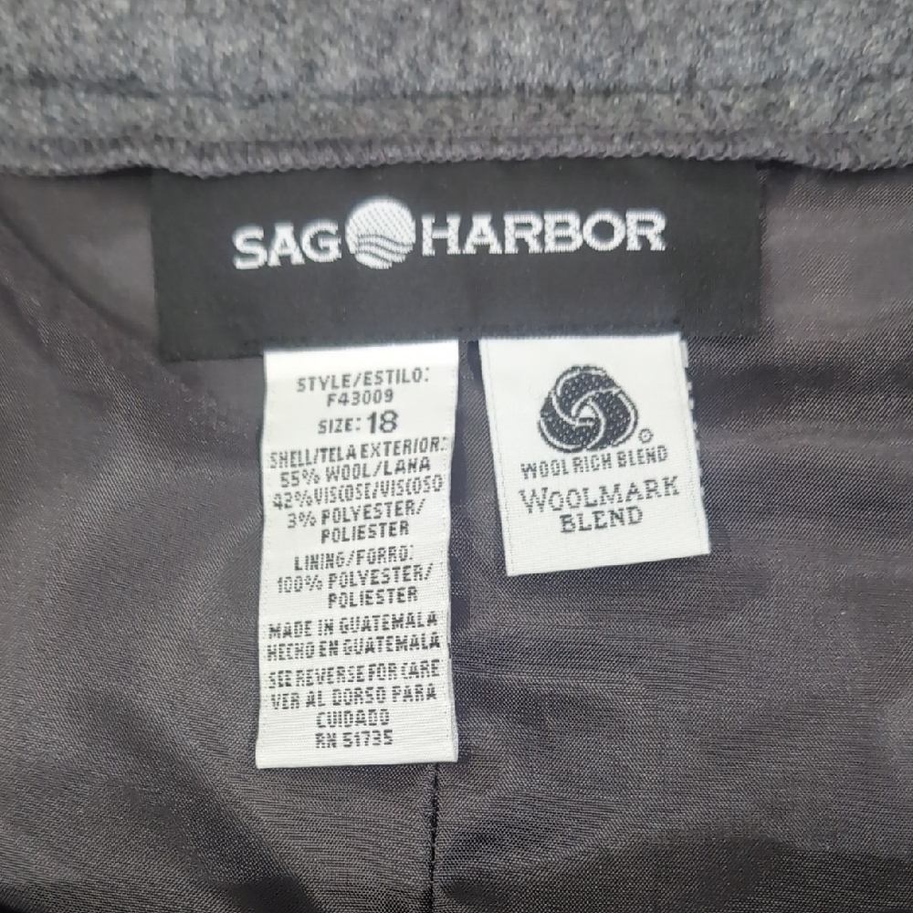 Sag Harbor Gray Wool Blend Women's Skirt - Picture 2 of 5